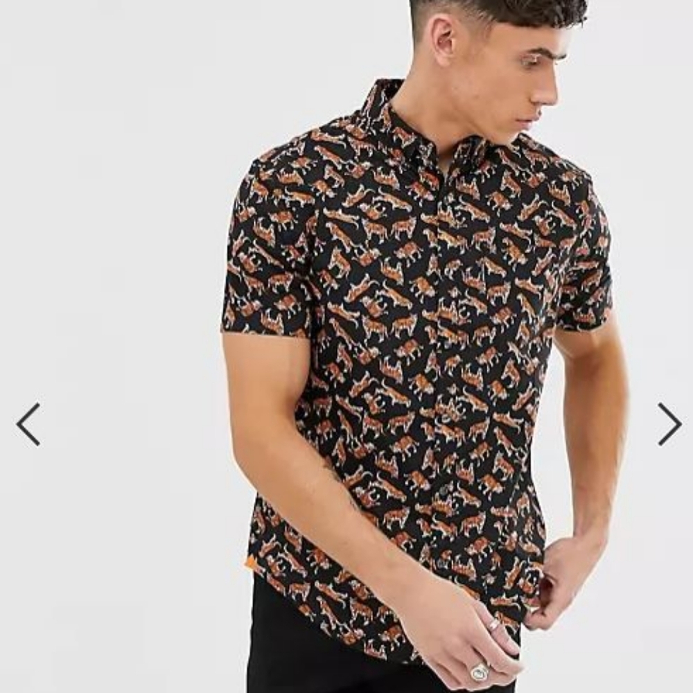 Original Penguin Tiger Button down shirt - small